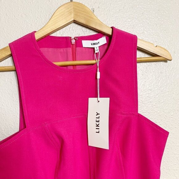 NWT LIKELY Cordelia Dress in Fuchsia REVOLVE - Size 8 - Picture 5 of 13